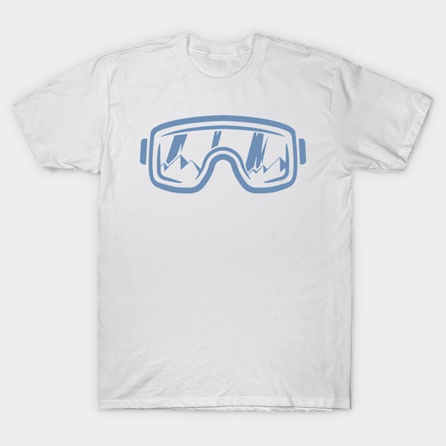 Ski goggles skier snowboard mountains T-Shirt by HBfunshirts